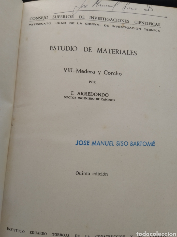 Libros de segunda mano de ciencias: ESTUDIO DE MATERIALES 3 TOMOS/F. ARREDONDO - Foto 3