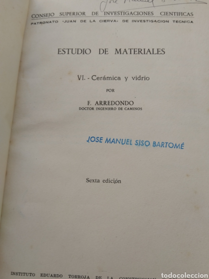 Libros de segunda mano de ciencias: ESTUDIO DE MATERIALES 3 TOMOS/F. ARREDONDO - Foto 4