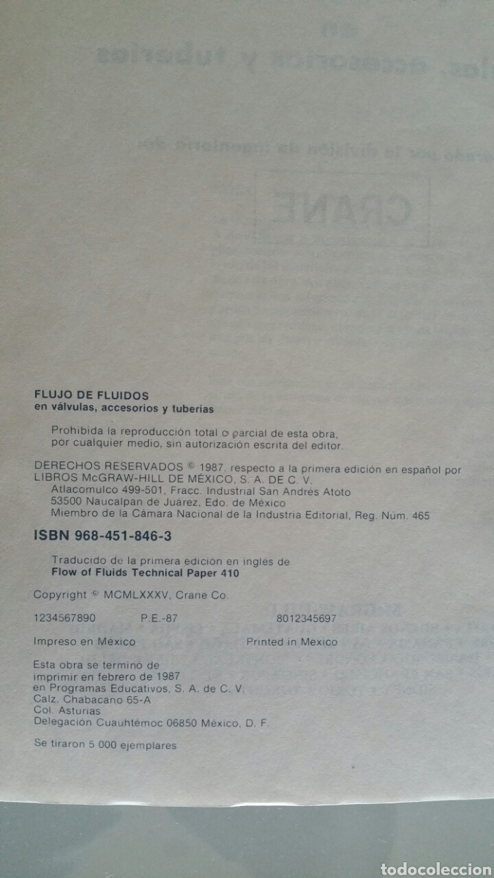 Libros de segunda mano de ciencias: Flujo de fluidos en v&aacute;lvulas, accesorios y tuber&iacute;as. CRANE - Foto 6