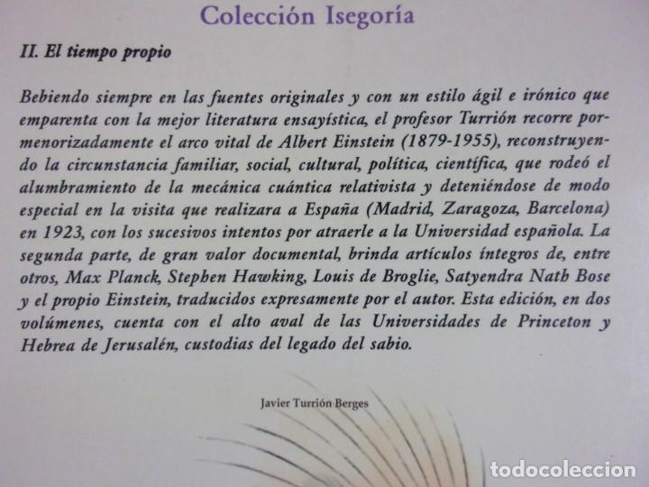 Libros de segunda mano de ciencias: EINSTEIN, II. EL TIEMPO PROPIO / 2002. EDICIONES UNALUNA - Foto 3