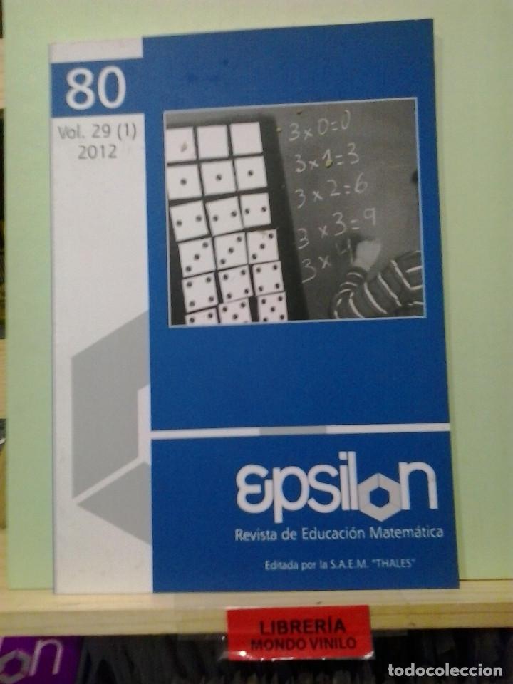 Libros de segunda mano de ciencias: Epsilon, revista de educaci&oacute;n matem&aacute;tica, vol. 29 (1), a&ntilde;o 2012 - Foto 1