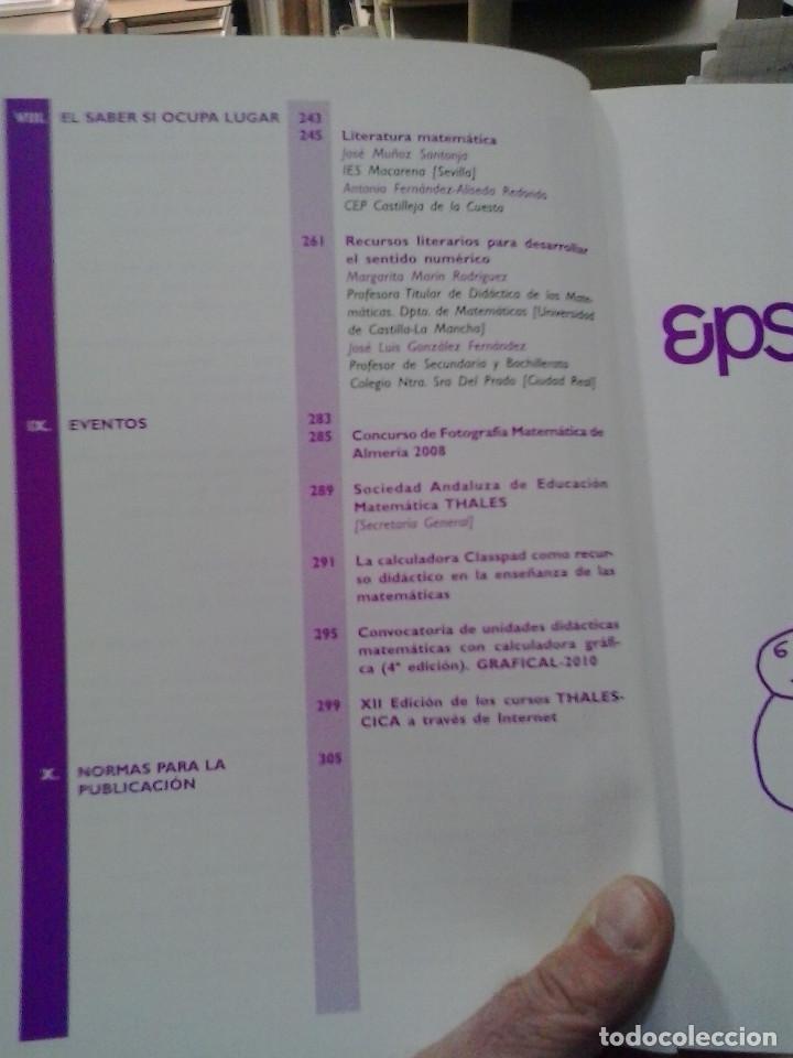Libros de segunda mano de ciencias: Epsilon, revista de educaci&oacute;n matem&aacute;tica, vol. 25 (1, 2), a&ntilde;o 2008 - Foto 5