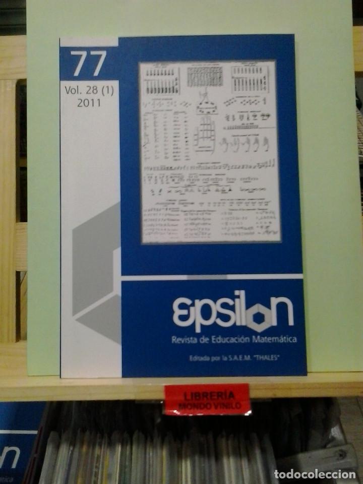 Libros de segunda mano de ciencias: Epsilon, revista de educaci&oacute;n matem&aacute;tica, vol. 28 (1), a&ntilde;o 2011 - Foto 1