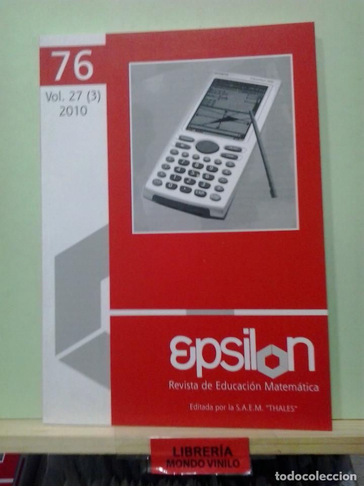Libros de segunda mano de ciencias: Epsilon, revista de educaci&oacute;n matem&aacute;tica, vol. 27 (3), a&ntilde;o 2010 - Foto 1