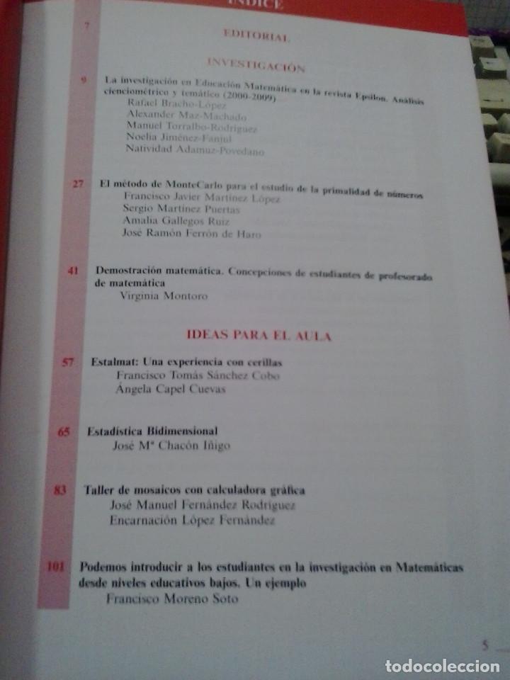 Libros de segunda mano de ciencias: Epsilon, revista de educaci&oacute;n matem&aacute;tica, vol. 27 (2), a&ntilde;o 2010 - Foto 3