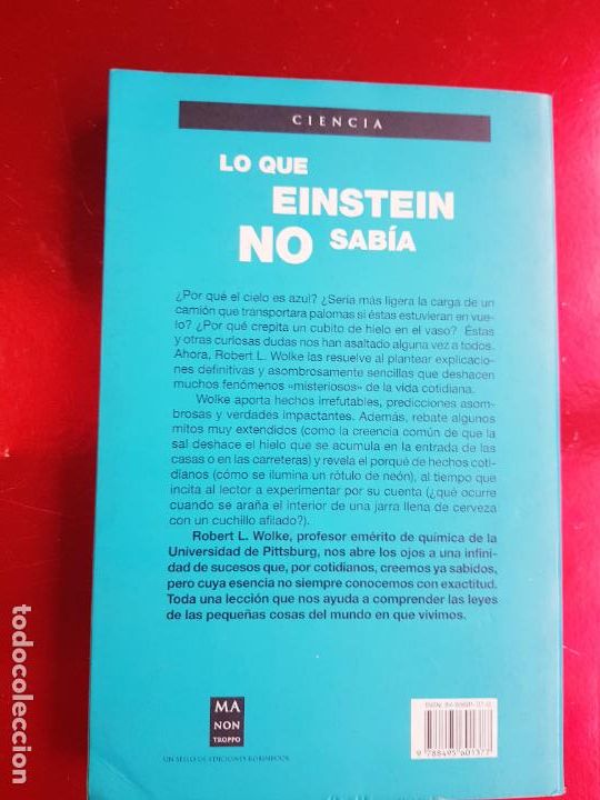Libros de segunda mano de ciencias: LIBRO-LO QUE EINSTEIN NO SAB&Iacute;A-ROBERT L.WALKE-2002-EXCELENTE ESTADO - Foto 4