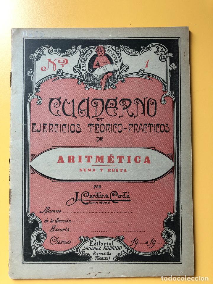 Libri di seconda mano: CUADERNOS DE EJERCICIOS TEORICO PR&Aacute;CTICOS DE ARITM&Eacute;TICA. N&ordm;1. SUMAS Y RESTAS. J CARDONA CERD&Aacute;.