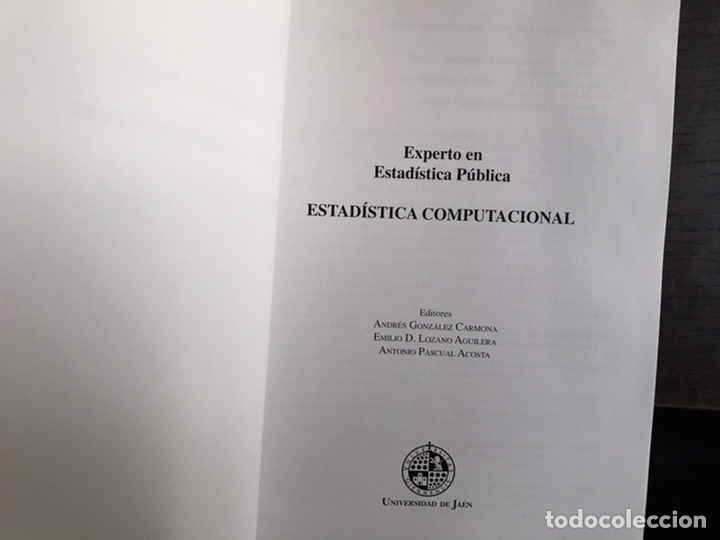 Libros de segunda mano de ciencias: Estad&iacute;stica computacional. Andr&eacute;s Gonz&aacute;lez Carmona. Como nuevo - Foto 2