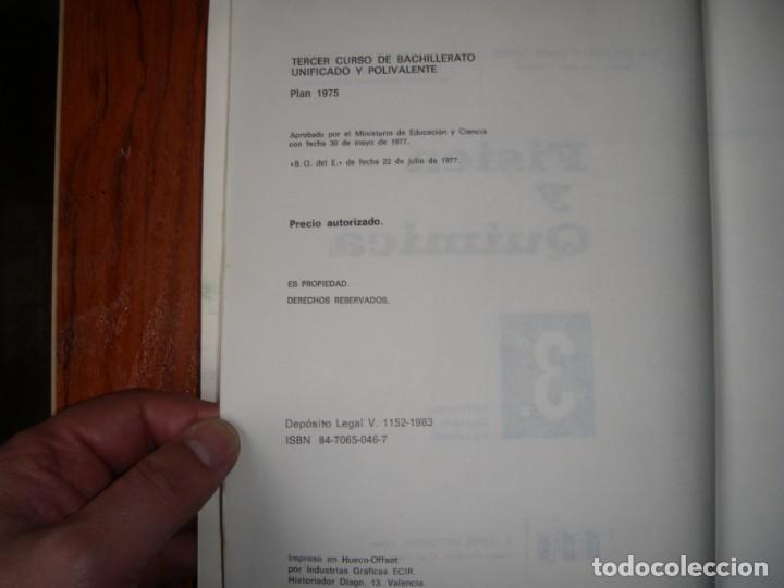 Libros de segunda mano de ciencias: LIBRO FISICA Y QUIMICA 3&ordm; BUP ED ECIR - Foto 2