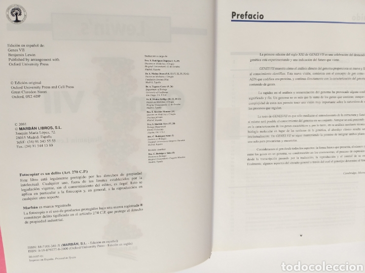 Libros de segunda mano de ciencias: Genes VII . Benjam&iacute;n Lewin . Marb&aacute;n libros 2001 .temas fisica - Foto 8