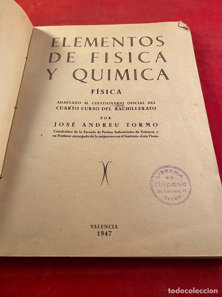 Libros de segunda mano de ciencias: Elementos de f&iacute;sica y qu&iacute;mica - Foto 2