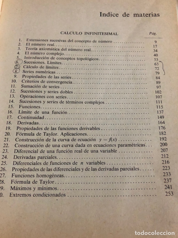 Libros de segunda mano de ciencias: C&aacute;lculo infinitesimal. Sixto Rios - Foto 2