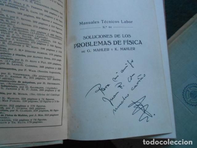 Libros de segunda mano de ciencias: SOLUCIONES A LOS PROBLEMAS DE FISICA LABOR - Foto 2