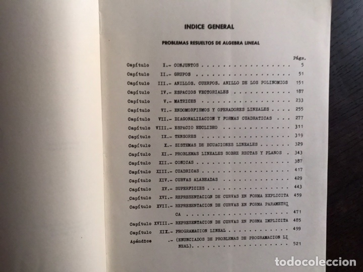 Libros de segunda mano de ciencias: &Aacute;lgebra lineal. Problemas resueltos - Foto 2