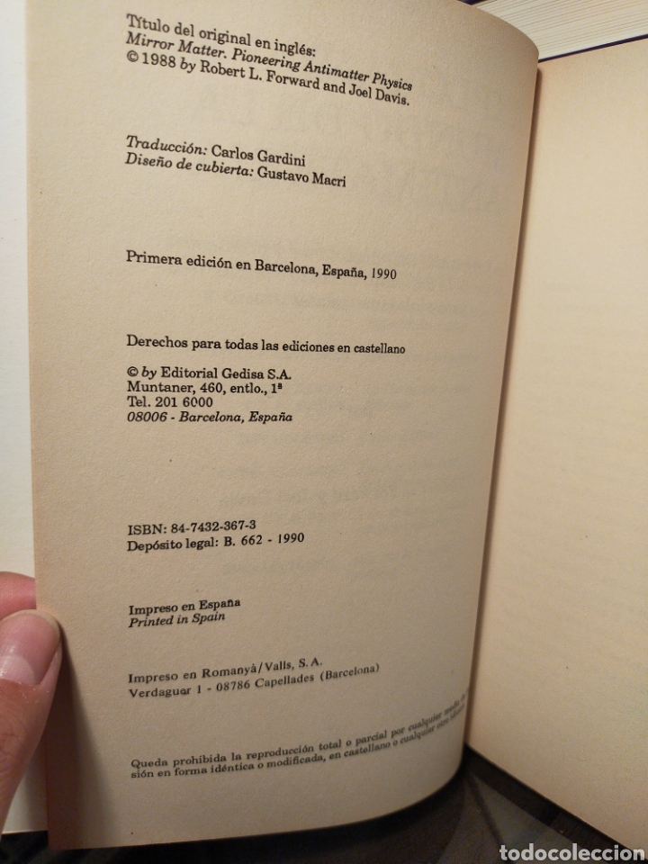 Libros de segunda mano de ciencias: EXPLORANDO EL MUNDO DE LA ANTIMATERIA - ROBERT L. FORWARD - JOEL DAVIS - Foto 5