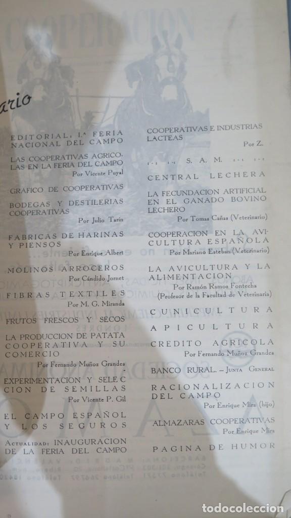 Libros de segunda mano: COOPERACION EN LA !&ordf; FERIA NACIONAL DEL CAMPO. MAYO 1950 - Foto 2