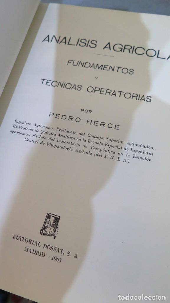 Libros de segunda mano: ANALISIS AGRICOLA. HERCE - Foto 2