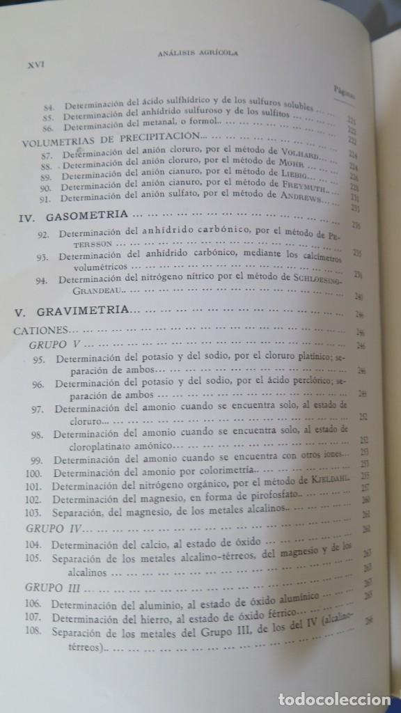 Libros de segunda mano: ANALISIS AGRICOLA. HERCE - Foto 6