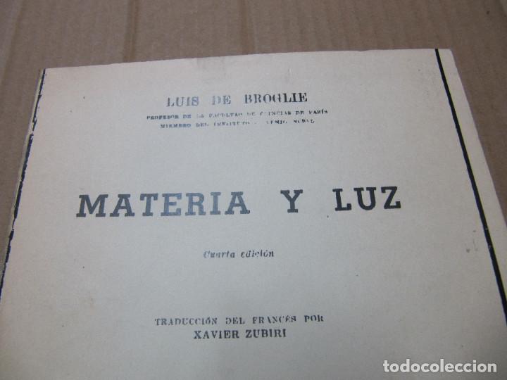 Libros de segunda mano de ciencias: LUIS DE BROGLIE, Materia y Luz FACSIMIL? - Foto 2