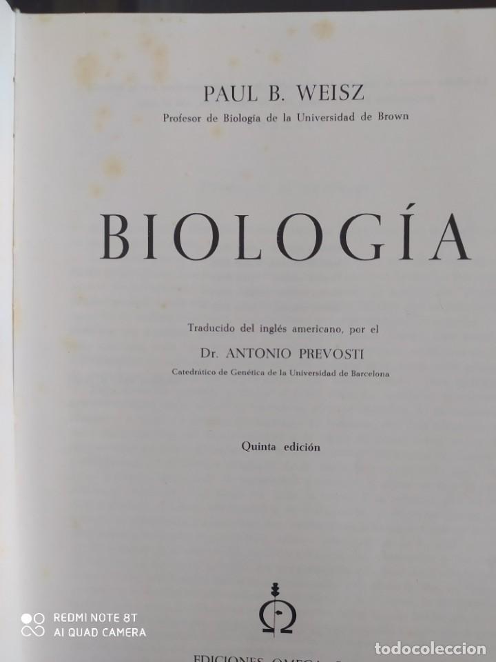Libros de segunda mano: Biolog&iacute;a - Paul B. Weisz - Foto 2