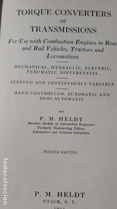 Libros de segunda mano de ciencias: Torque converters or transmissions 1951 - Foto 1