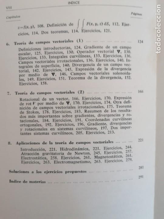 Libros de segunda mano de ciencias: CALCULO SUPERIOR Y TEORIA DEL VECTOR DEL CAMPO - Foto 4