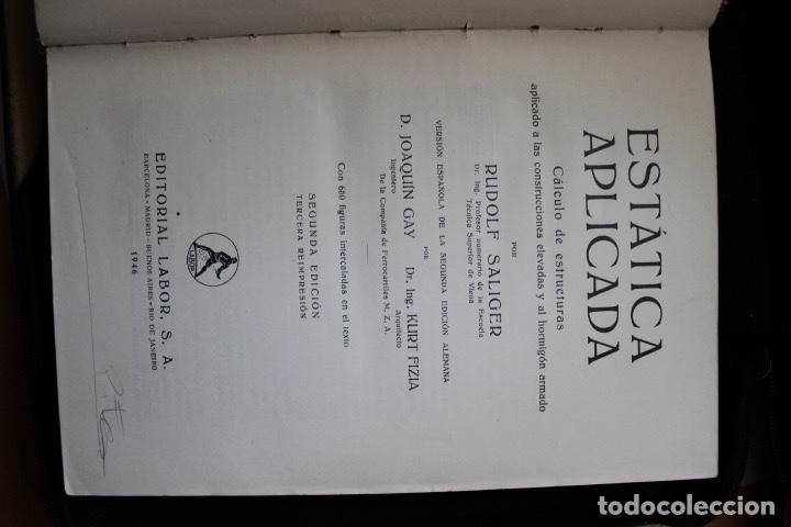 Libros de segunda mano de ciencias: Est&aacute;tica Aplicada de R. Saliger 2&ordf; edici&oacute;n 1946 - Foto 4