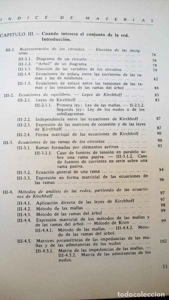 Libros de segunda mano de ciencias: Estudio de los Circuitos El&eacute;ctricos J. Lagasse Tomo 1 - Foto 7