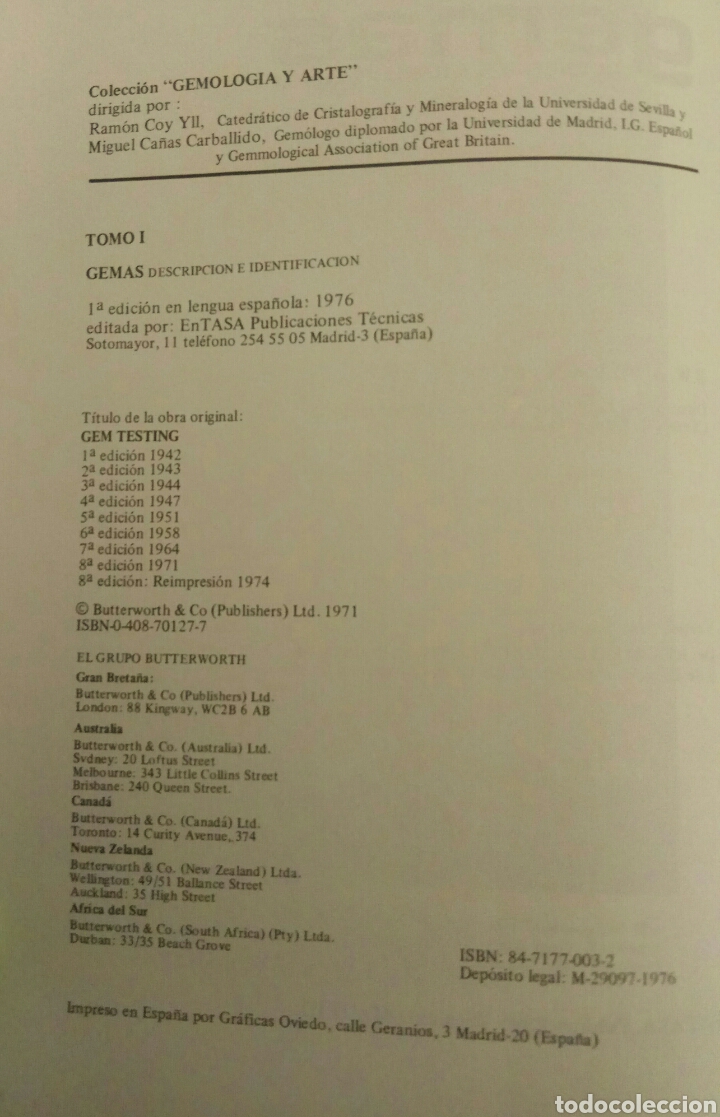 Libros de segunda mano: Tomo I Gemas Descripci&oacute;n e Identificaci&oacute;n - Foto 4