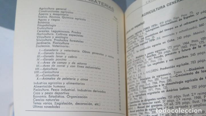 Libros de segunda mano: LIBRER&Iacute;A AGR&Iacute;COLA. CAT&Aacute;LOGO GENERAL 1972 - Foto 2