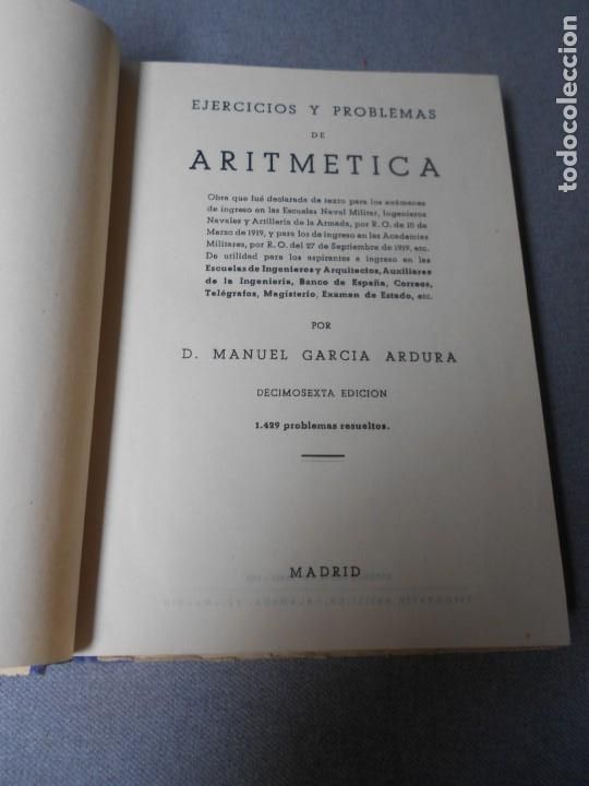 Libros de segunda mano de ciencias: EJERCICIOS Y PROBLEMAS DE ARITMETICA - Foto 2