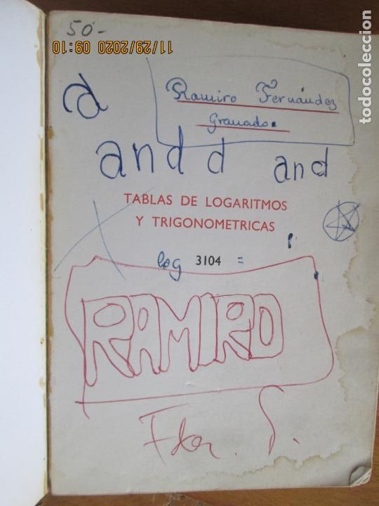 Libros de segunda mano de ciencias: TABLAS DE LOGARITMOS Y TRIGONOMETRICAS - EDITORIAL BRU&Ntilde;O - 1969 - DESDE I A 22000 - Foto 4