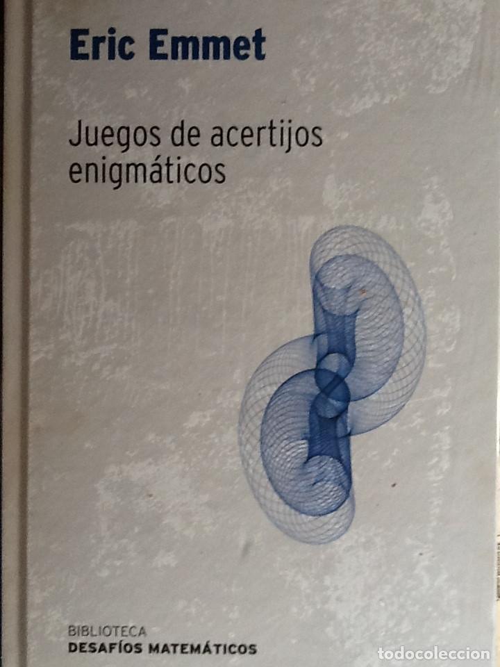 Libros de segunda mano de ciencias: JUEGOS DE ACERTIJOS MATEM&Aacute;TICOS. ERIC EMMET - Foto 1