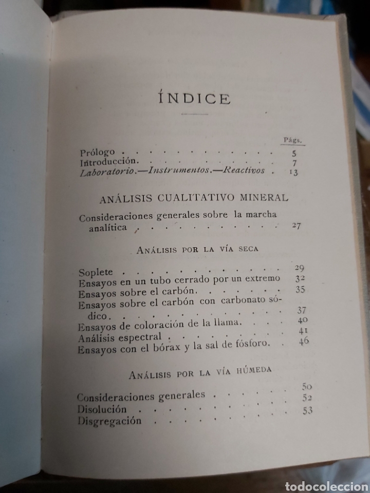 Libros de segunda mano de ciencias: AN&Aacute;LISIS QUIMICO. Jos&eacute; Casares y Gil. - Foto 3