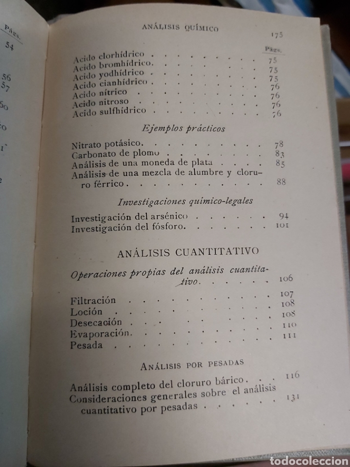 Libros de segunda mano de ciencias: AN&Aacute;LISIS QUIMICO. Jos&eacute; Casares y Gil. - Foto 5