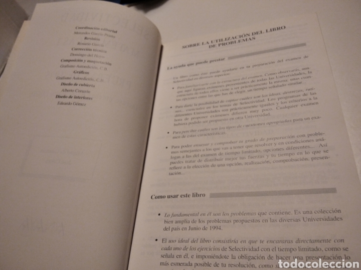 Libros de segunda mano de ciencias: Selectividad matem&aacute;ticas LOGSE - Foto 3