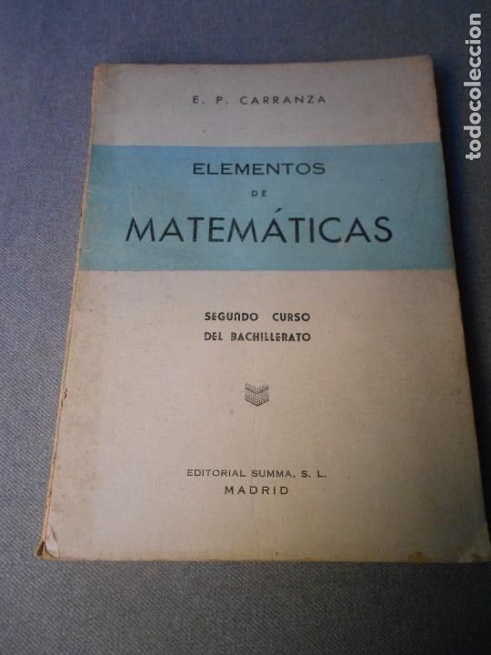Libros de segunda mano de ciencias: ELEMENTOS DE MATEMATICAS. - Foto 1