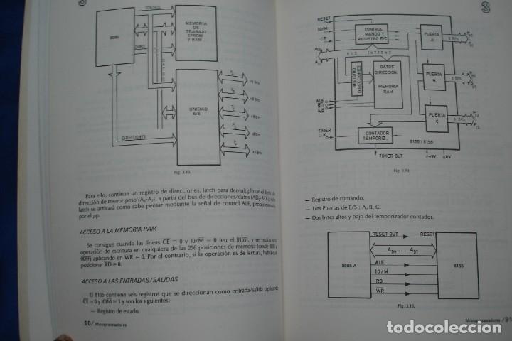 Libros de segunda mano de ciencias: MICROPROCESADORES Y MICROCONTROLADORES APLICADOS A LA INDUSTRIA - ED. PARANINFO 1991 - Foto 3