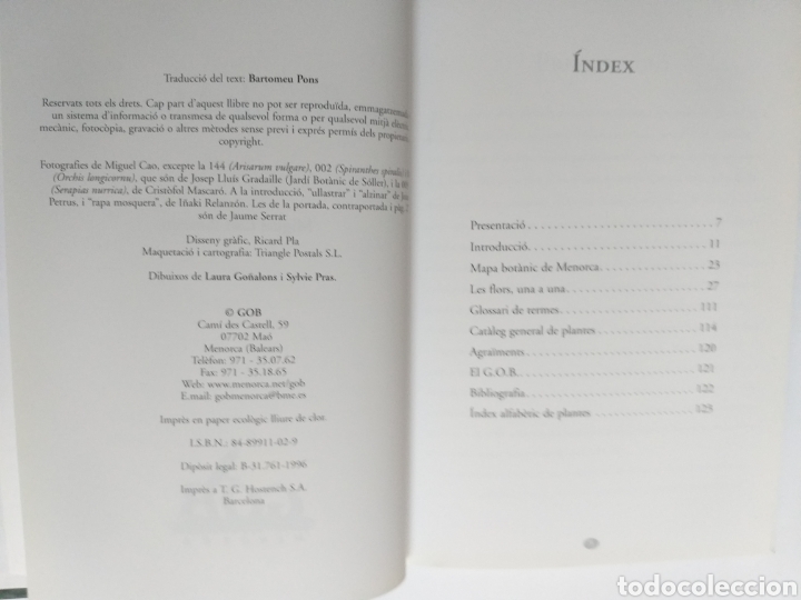 Libros de segunda mano: Les flors de Menorca Miguel Cao Barredo .. Baleares - Foto 7