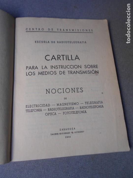 Libros de segunda mano de ciencias: CARTILLA PARA LA INSTRUCCION SOBRE LOS MEDIOS DE TRANSMISION - Foto 2