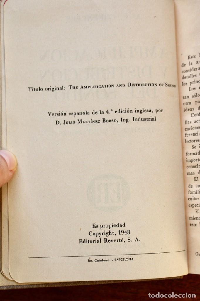Libros de segunda mano de ciencias: AMPLIFICACION Y DISTRIBUCION DEL SONIDO - A E GREENLEES- 1948 - Foto 4