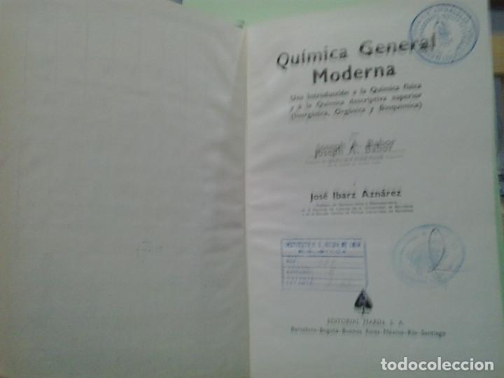 Libros de segunda mano de ciencias: Qu&iacute;mica general moderna. Babor / Ibarz - Foto 2