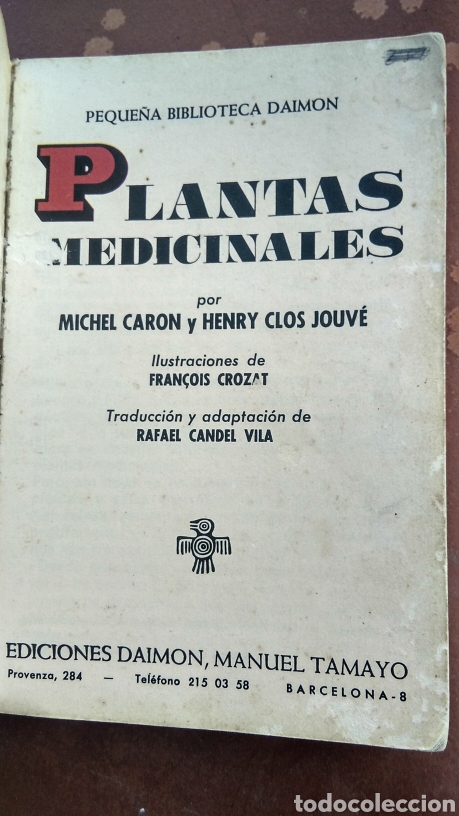 Libros de segunda mano: Plantas medicinales , daimon 1966 - Foto 3