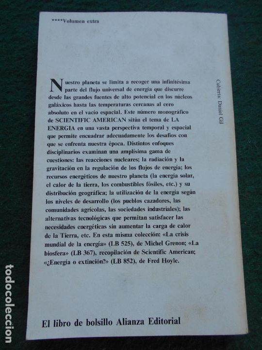 Libros de segunda mano de ciencias: LA ENERGIA ALIANZA EDITORIAL - Foto 2