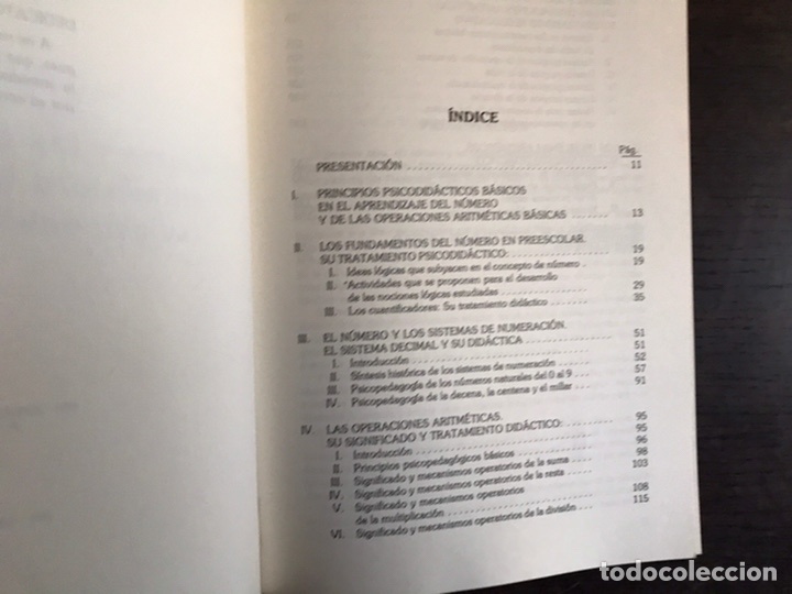 Libros de segunda mano de ciencias: El n&uacute;mero y las operaciones aritm&eacute;ticas b&aacute;sicas su psicodid&aacute;ctica. Jos&eacute; Luis Luce&ntilde;o - Foto 3