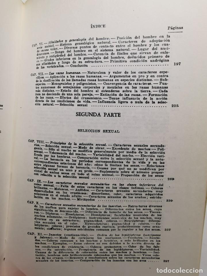 Libros de segunda mano: EL ORIGEN DEL HOMBRE (CHARLES DARWIN) - Foto 9