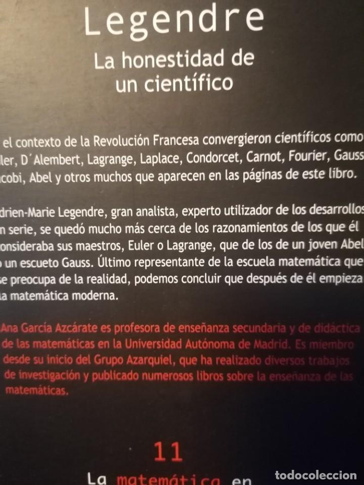 Libros de segunda mano de ciencias: LEGENDRE LA HONESTIDAD DE UN CIENTIFICO IMPECABLE - Foto 2