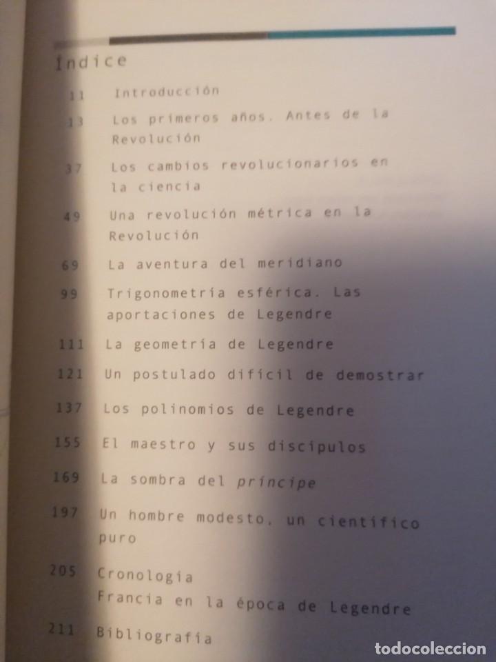 Libros de segunda mano de ciencias: LEGENDRE LA HONESTIDAD DE UN CIENTIFICO IMPECABLE - Foto 3