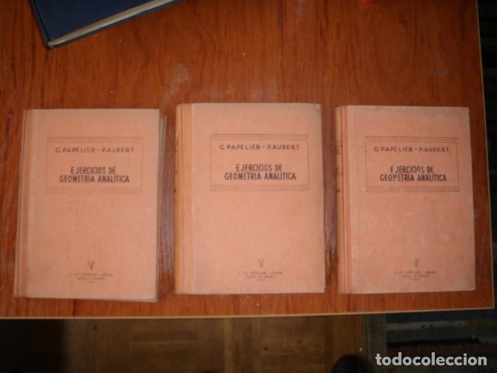 Libros de segunda mano de ciencias: TRES LIBROS EJERCICIOS DE GEOMETR&Iacute;A DESCRIPTIVA PAPELIER AUBERT PERONA EDITOR - Foto 1