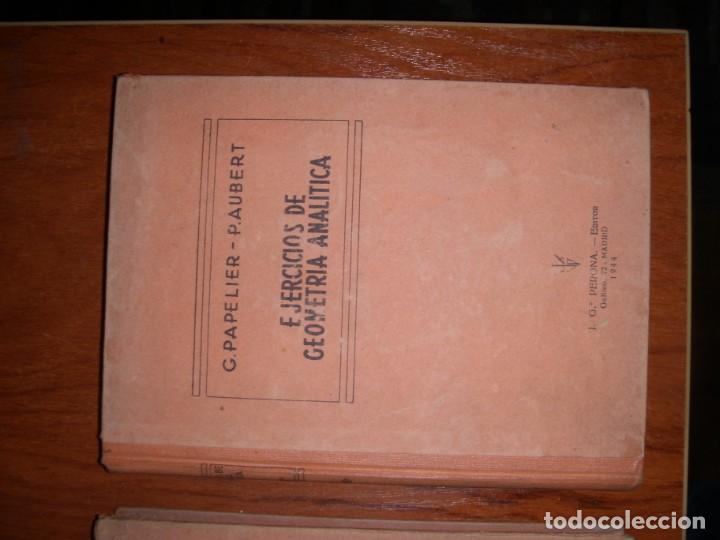 Libros de segunda mano de ciencias: TRES LIBROS EJERCICIOS DE GEOMETR&Iacute;A DESCRIPTIVA PAPELIER AUBERT PERONA EDITOR - Foto 4